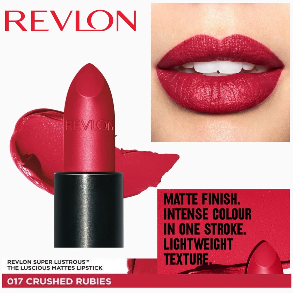 Revlon Super Lustrous Lipstick The Luscious Mattes 💄 Crushed Rubies 017